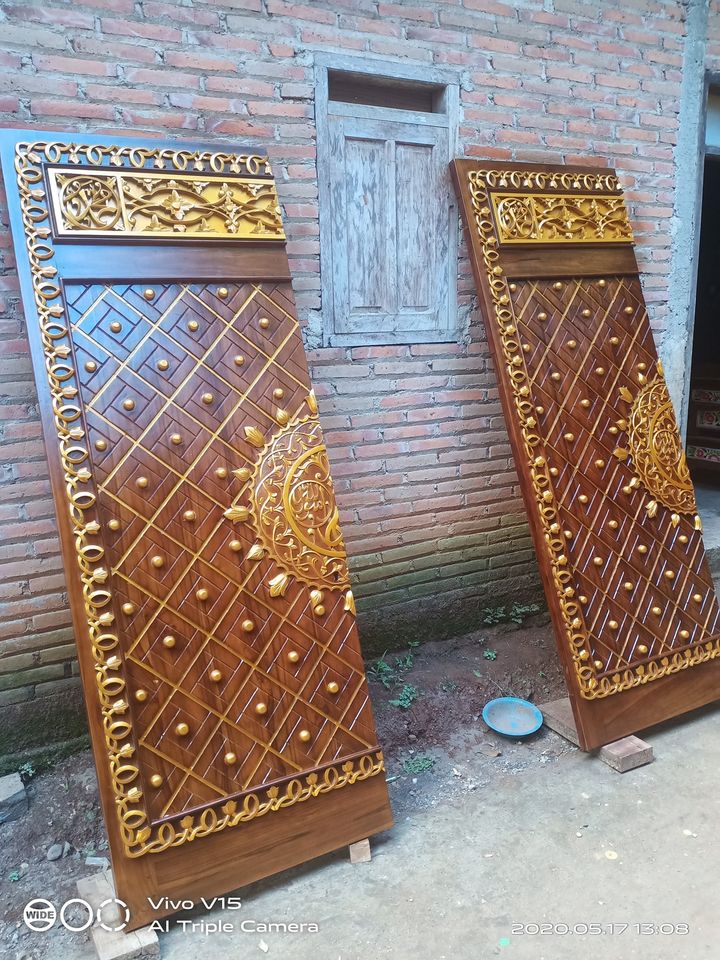 Pintu Masjid Replika Kayu Jati Jepara