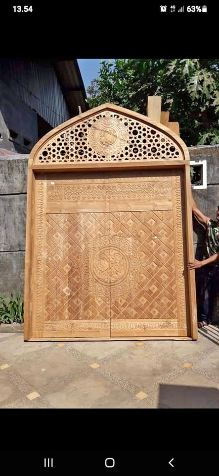 Pintu Masjid Replika Kayu Jati Jepara