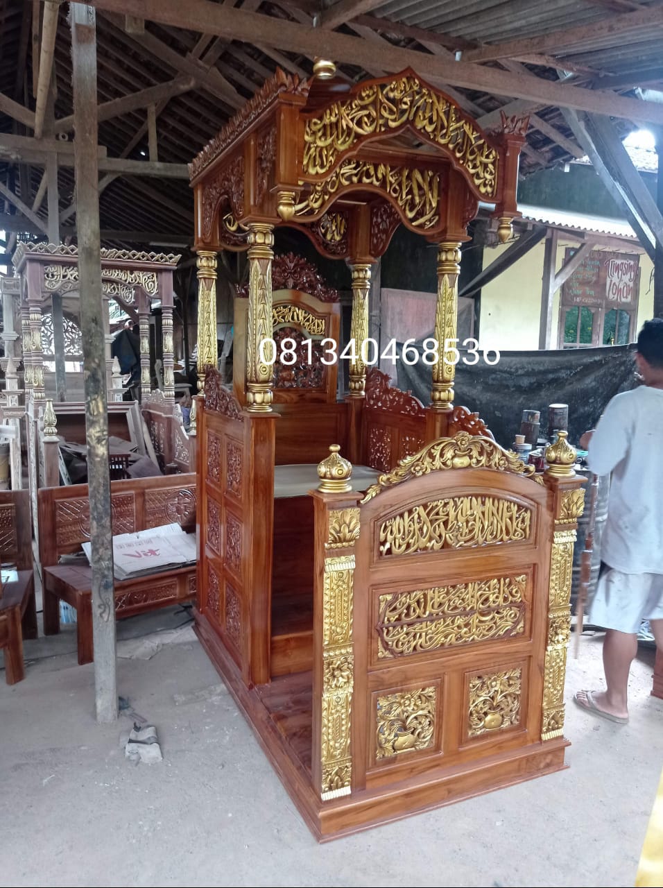 mimbar masjid kubah pintu samping mewah (1)