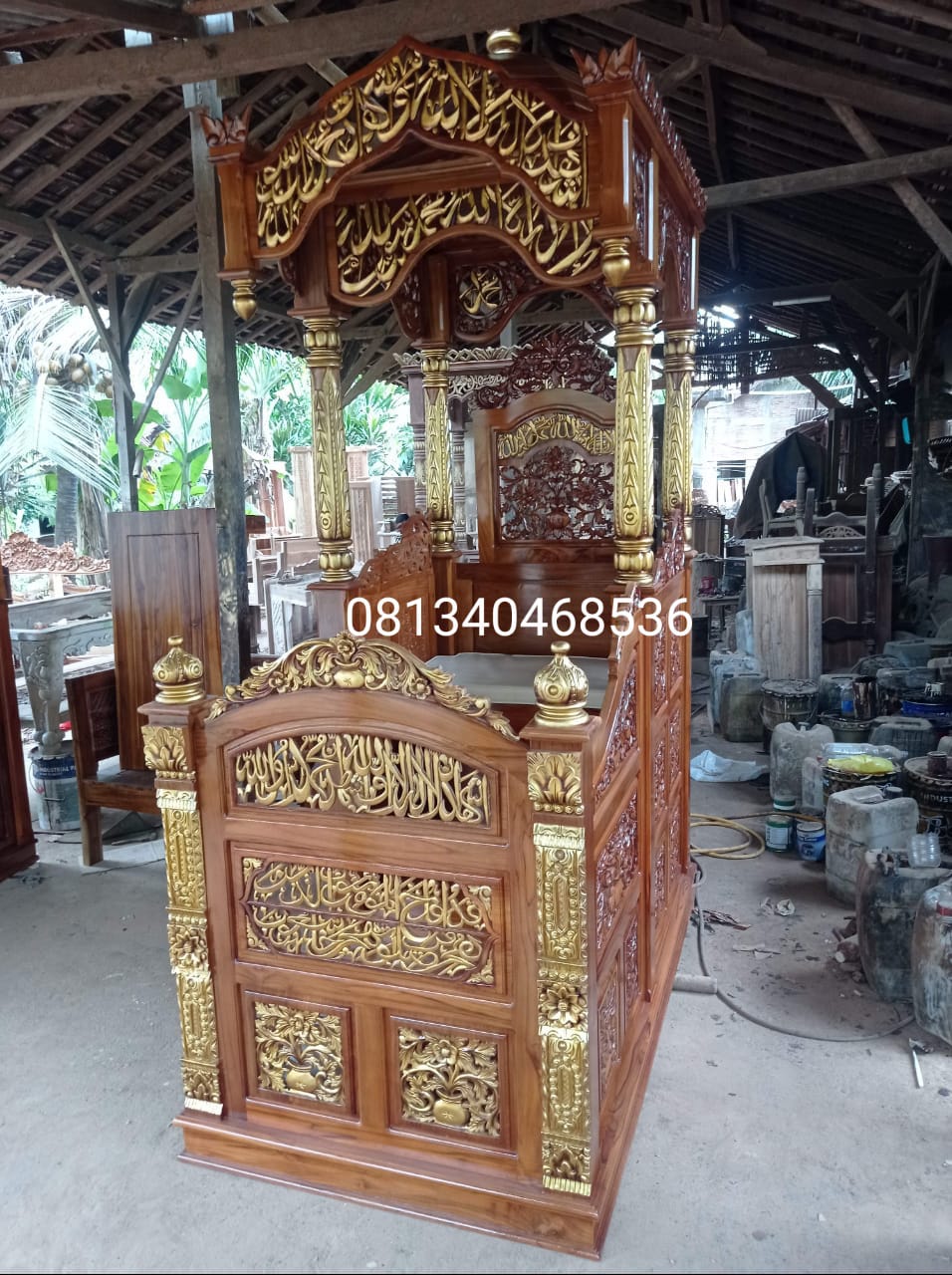 mimbar masjid kubah pintu samping mewah (1)