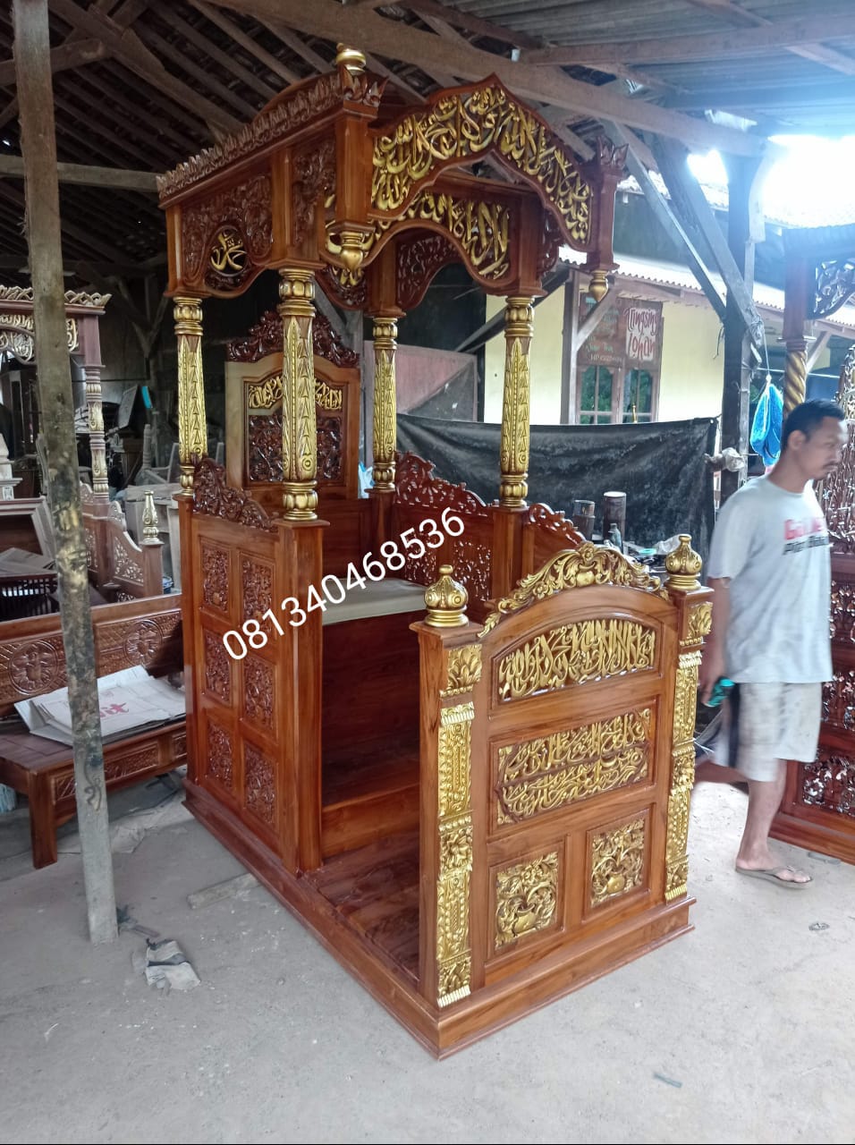 mimbar masjid kubah pintu samping mewah (1)