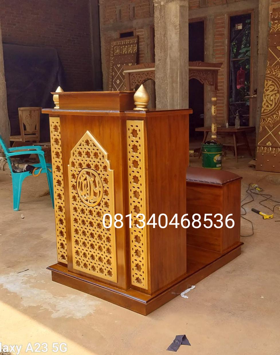 mimbar minimalis masjid musholla 80x70x125cm (1)